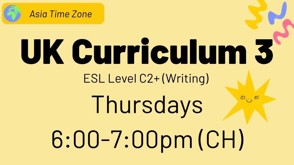 ESL UK Curriculum Club (Level 3) │ Half Term 1